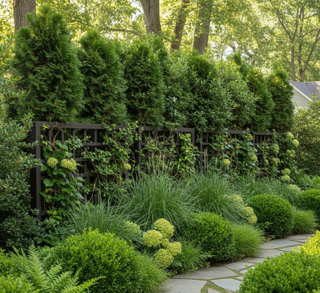 Privacy screen planting